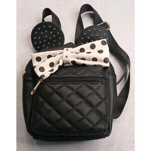 Olivia and Kate of New York Backpack Purse Studded Mouse Ears Polka Dot Bow